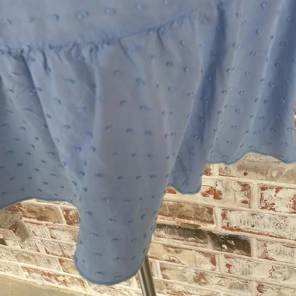 Shein Light Blue Dotted Swiss Ruffle Lace Dress - Picture 3 of 9